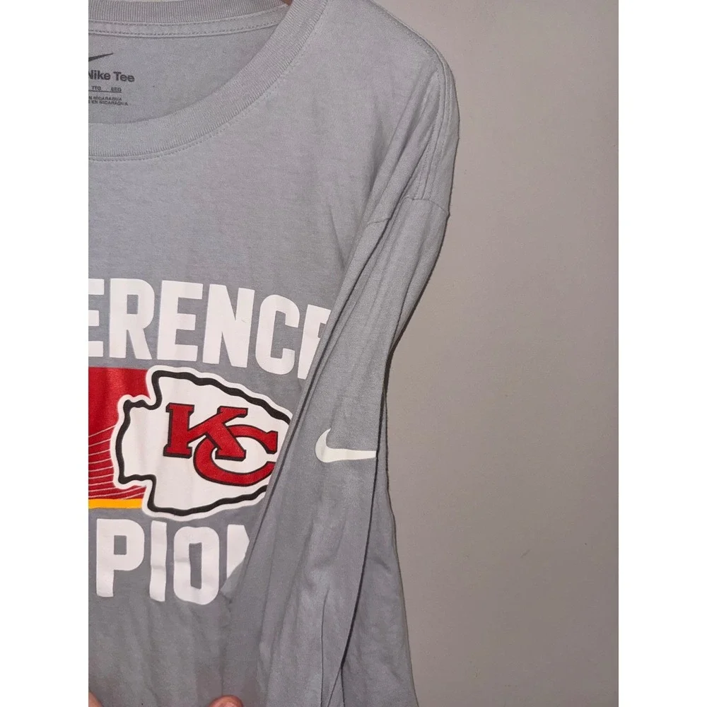 Nike‎ Kansas City Chiefs Super Bowl LVII Champions Long Sleeve Shirt Mens XXL